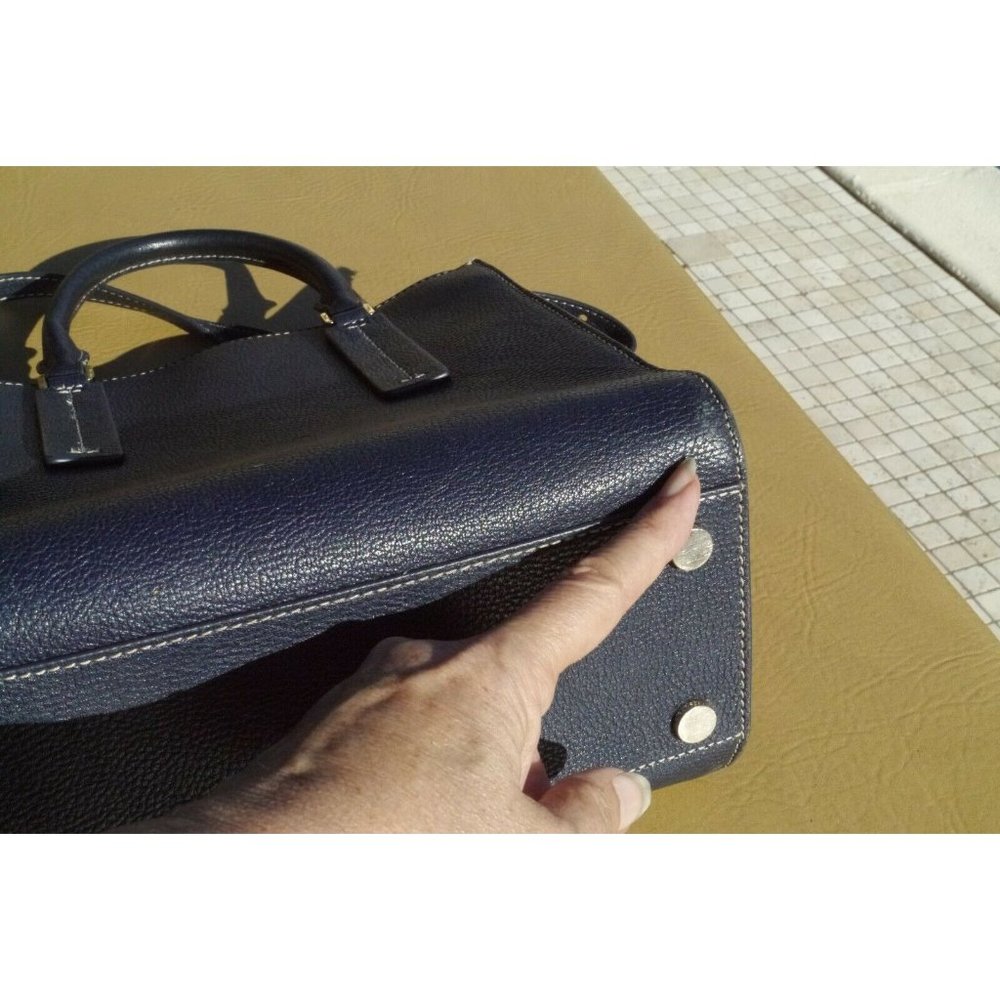 MICHAEL KORS Bag Alessa Medium Satchel Crossbody Pebbled Leather Admiral Blue - Picture 10 of 12